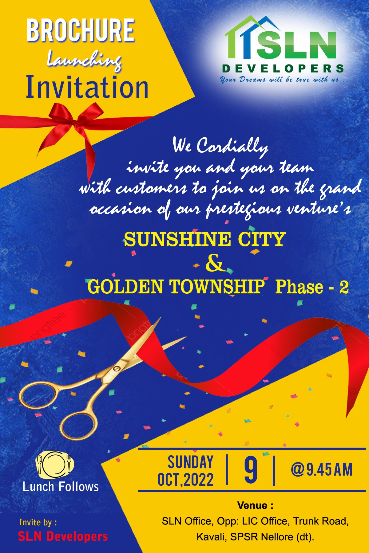 Sunshine City & Golden Township -SLN Invitation